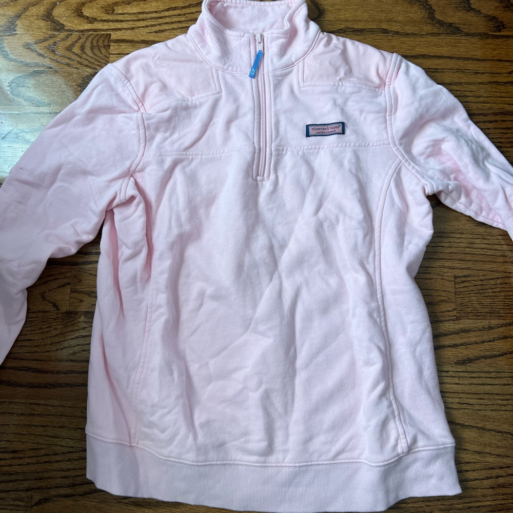 Vineyard Vines Pink Quarter-Zip Sweatshirt
